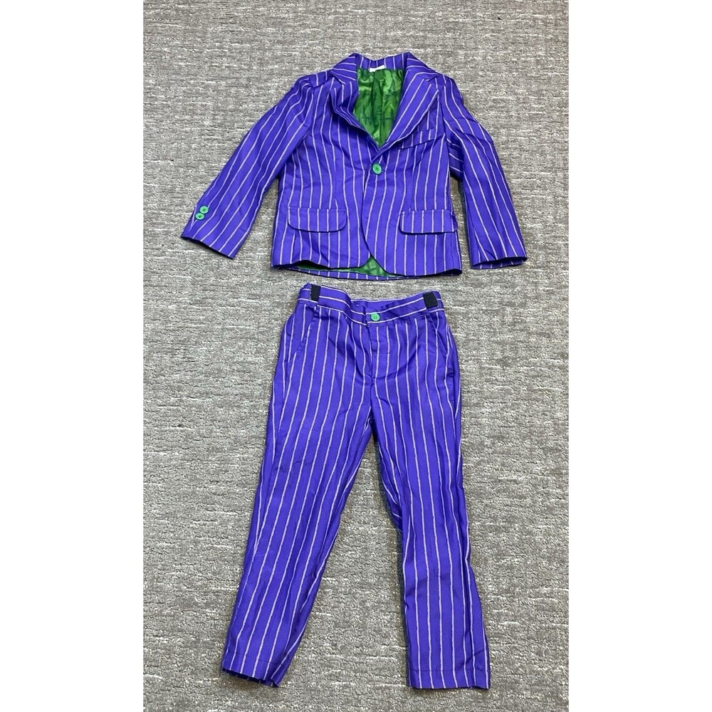 Spirit Halloween Costume DC Comics Purple Green Joker 2 Pc Child Suit  S Small